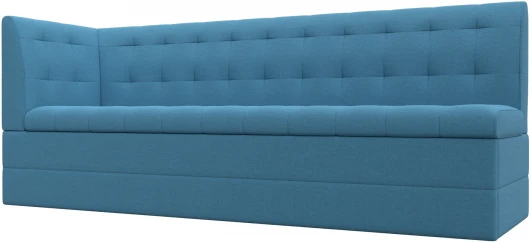 123176L Диван кухонный Бриз с углом слева (Голубой/Рогожка) Лига Диванов арт.123176L