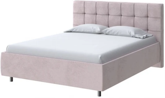 2023635 PROxSON Кровать Nety без основания (Ткань: Велюр Teddy Лунный) 200x190