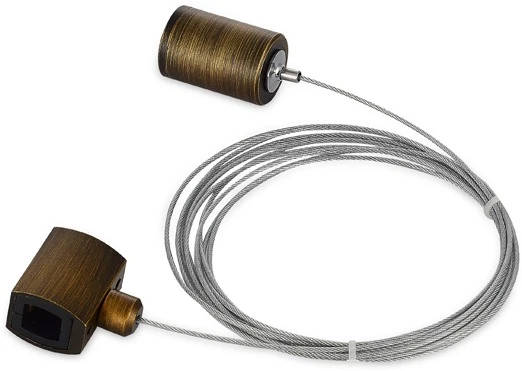 Connector 180 Suspension BBr DL20224 Токопроводящий прямой соединитель на тросе для оснований Donolux CODE 1.2 Connector 180 Suspension BBr DL20224