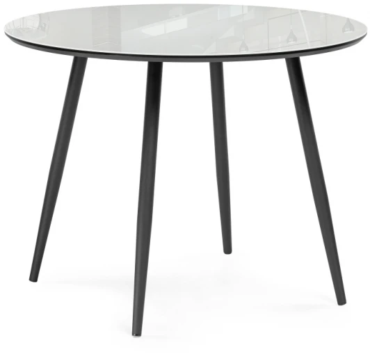 516543 Стол стеклянный Абилин 100 ультра белый / черный матовый 516543 Notta