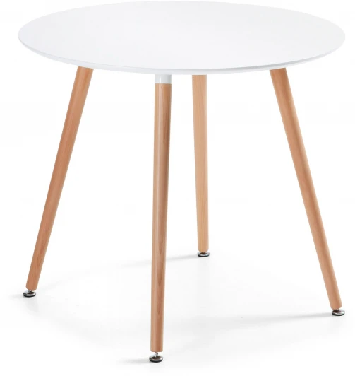 023653 Стол обеденный La Forma (ex Julia Grup) Wad (Белый/ МДФ,Дерево,Бук,Обработанная древесина)