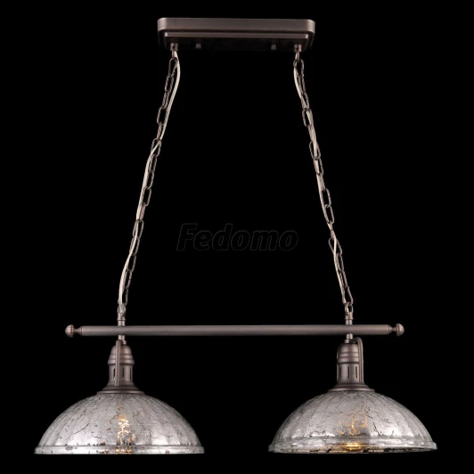 71017/2P ANTIQUE GRAY Люстра подвесная Natali Kovaltseva Industrial, 2 плафон, коричневый с серебром