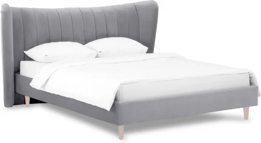 574779 Кровать Queen II Agata L ОГОГО (арт.574779), (Ткань/Серый)