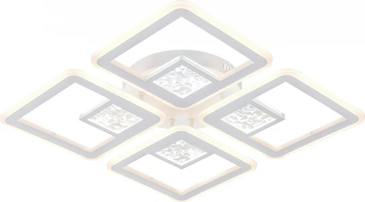 10277/4LED Потолочная люстра светодиодная с таймером Escada Hydria 10277/4LED 120Вт, с ПДУ, металл/акрил/стекло, белый/прозрачный (220V)