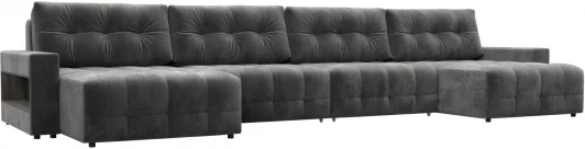 128994 Диван п-образный с полками Лига-053 НПБ Лонг Лига Диванов (Велюр) арт.128994