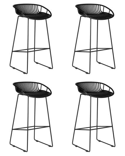 LMZL-PP775A-N_M_P-B-03 Набор 4 шт стул барный DOBRIN FRANK (черный)