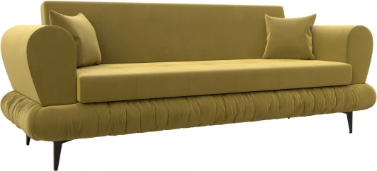 122332 Диван-книжка Лига-045 (Желтый/Микровельвет) Лига Диванов арт.122332