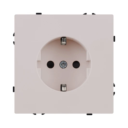 EC-014CM Розетка штепсельная SCHUKO 16A/250 В кашемир матовый Kollinger Eclipse EC-014CM