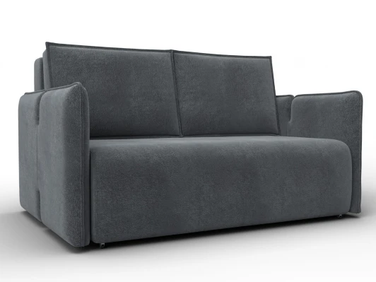 137019 Диван прямой Лига-117 (ЛДСП,Брус,Фанера,Велюр/Светло-серый) Лига Диванов 137019