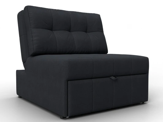 134945 Кресло-кровать Лига-107 (80) (ЛДСП,Брус,Фанера,Замша/Темно-серый) Лига Диванов 134945