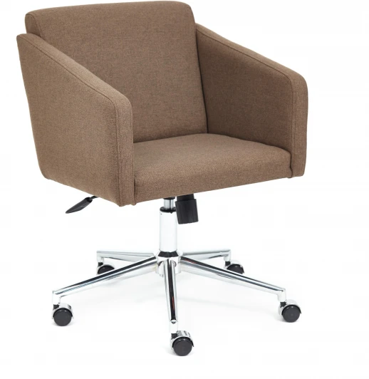 14161 Кресло MILAN хром ткань ORLEANS, коричневый, D-6 Tetchair 14161