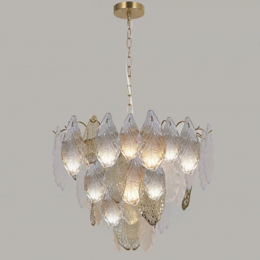 IL0508-8P-79 BRASS Подвесная люстра хрустальная ILLUMICO IL0508-8P-79 BRASS (220V, на цепи)