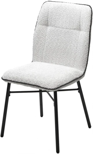 624M05222 Стул COMO UF998-14 светло-серый, букле / UF998-16 темно-серый / черный каркас / Товарный знак DISAUR