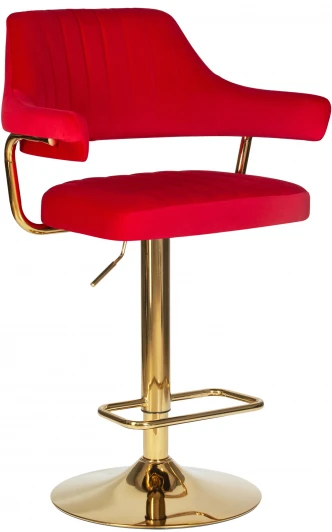 5019_Golden-LM, цвет сиденья красный велюр (MJ9-45), цвет основания золото Стул барный CHARLY GOLD (красный велюр (MJ9-45))