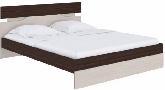 1920012 Без бренда Кровать Milton (ЛДСП Дуб Венге/Дуб Шамони светлый) 140x190