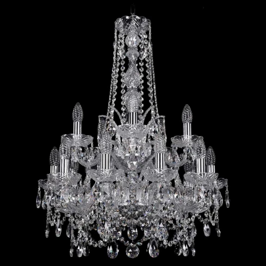 1411/10+5/195/h-77/2d Ni Подвесная люстра Bohemia 1411 1411/10+5/195/h-77/2d/Ni