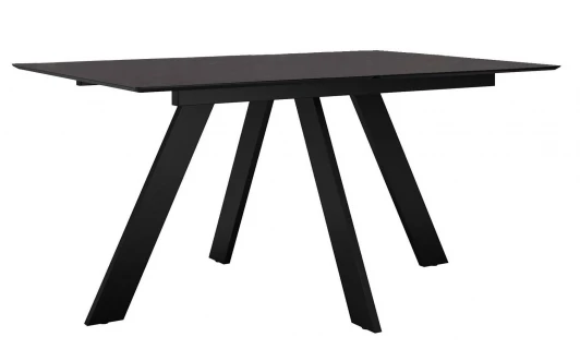 00-00076079 Стол DikLine DKD140, керамика 140(180)х80, мрамор бронза матовый, опоры черные (2 уп.) арт.00-00076079