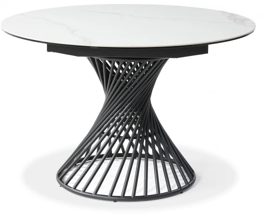 MC22126DTcasa Стол обеденный IST-CASA раскладной Рондо MC22126DT, 120(180)х120х76 см, белый мрамор