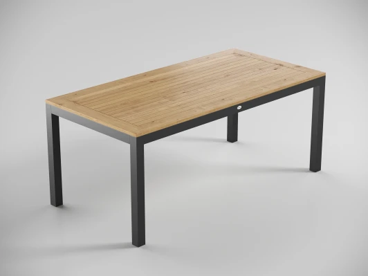 TPBLL.010018.T1 Кухонный стол Gardenini Premium Bella (Алюминий,Тик/Темно-серый,Светлое дерево) арт.TPBLL.010018.T1