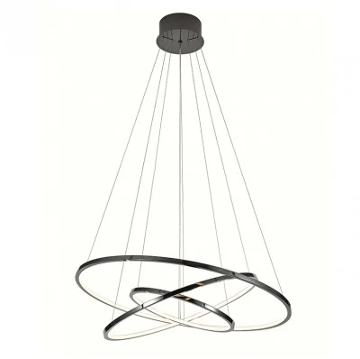 15303N/S black glossy Подвесной светодиодный светильник ярусный Newport 15000 15303N/S black glossy (220V, на проводе, кольцо)