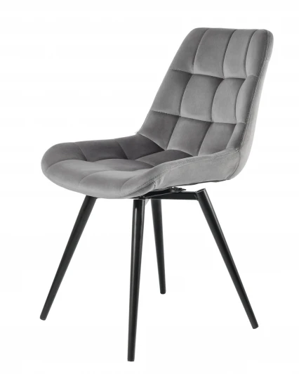 MF1004-1 Стул MyFar Феникс поворотный темно-серый велюр MF1004-1