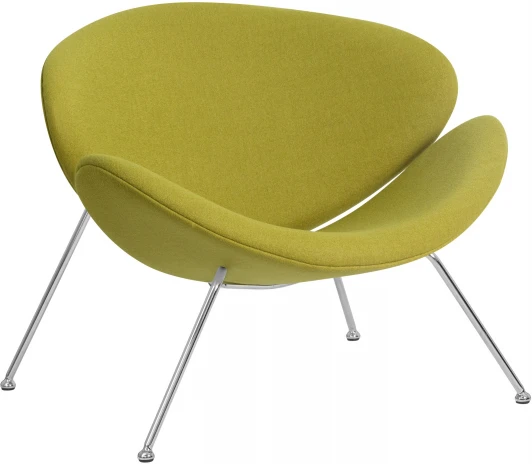 72-LMO EMILY, цвет сиденья светло-зеленый (AF3), цвет основания хромированная сталь Кресло дизайнерское EMILY (светло-зеленая ткань AF3, хромированная сталь)