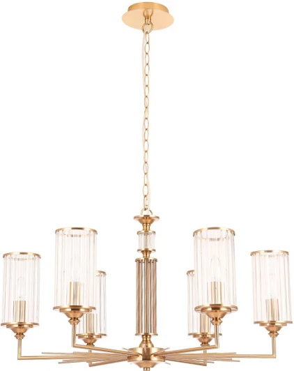 GLORIA SP6 BRASS Подвесная люстра Crystal Lux GLORIA SP6 BRASS (220V, на цепи)