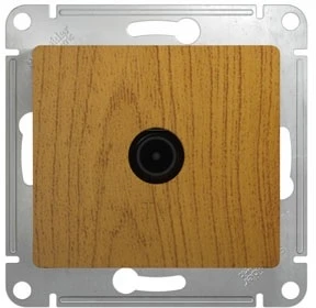 GSL000592 ТВ-розетка встраиваемая проходная (дуб) Systeme Electric Glossa GSL000592