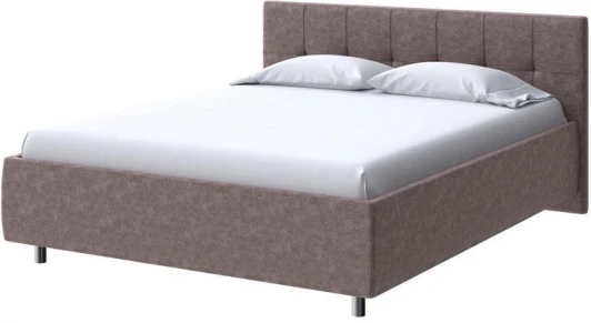 2013801 PROxSON Кровать Diamo без основания (Ткань: Велюр Gratta 8 Брауни) 200x200