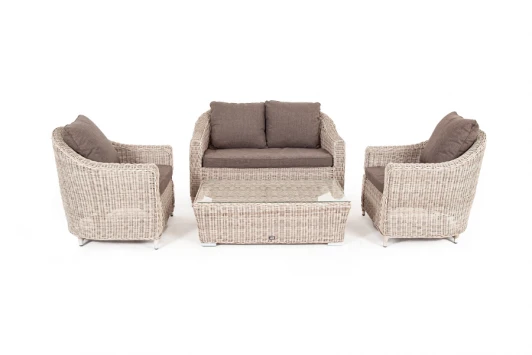 KPS2C2TJ-4-SET beige Лаунж-зона из искусственного ротанга, цвет бежевый 4SIS Кон Панна KPS2C2TJ-4-SET beige