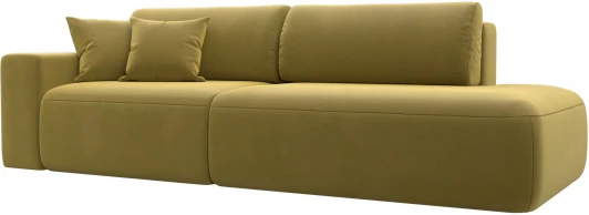 121336L Диван прямой Лига-036 НПБ Модерн подлокотник слева (Желтый/Микровельвет) Лига Диванов арт.121336L