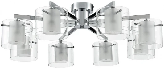 8261/8C Потолочная люстра Lumion Verdi 8261/8C металл/стекло, хром/прозрачный E14 8*40W 220V