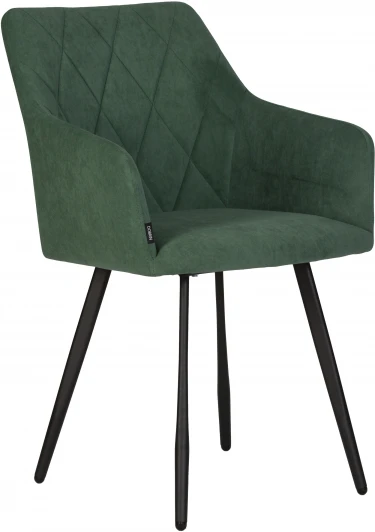 13-03 DOBRIN ROBY, цвет сиденья Catania Izumrud велюр, цвет основания черный муар Стул обеденный ROBY (ЭМАЛЬ ЧЕРНЫЙ МУАР велюр Catania Izumrud)