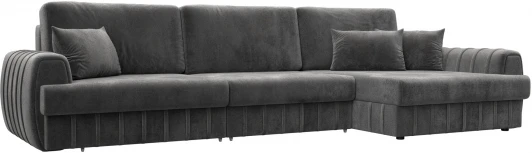129306 Диван угловой Лига-057 НПБ Лонг угол правый Лига Диванов (Велюр) арт.129306