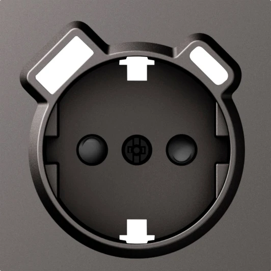 DE22945 Накладка для розетки Schuko с зарядным устройством USB A+C, со шторками 16A 250В, матовый титан Donel A07 DE22945