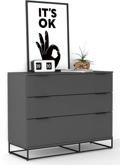 401052106h Комод большой City 100 см. Графит R-Home арт.401052106h