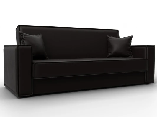 127450 Диван-книжка Куба (ДСП,ЛДСП/Пластик/Экокожа/Коричневый) Лига Диванов 127450