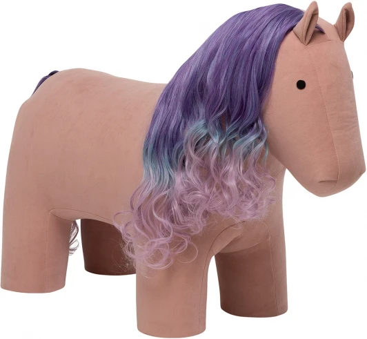 4687206423176 Пуф Leset Horse (Фанера,ДСП,Велюр/Бежевый) арт.4687206423176