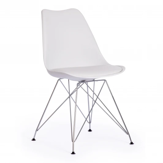 15419 Стул Tulip Iron Chair/Тулип Айрон Чаир (мод.EC-123)/1 шт. в упаковке металл/пластик, 54,5*48*83,5см, white (белый) Tetchair 15419