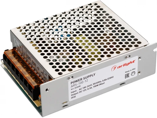 023608 Блок питания ARS-100-12 (12V, 8.3A, 100W) (IP20 Сетка) 023608 Arlight ARS