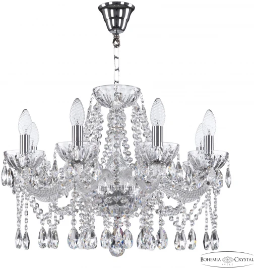 5413/8/200 Ni Clear/M-1H Подвесная люстра Bohemia 5413 5413/8/200 Ni Clear/M-1H (220V, подвески, на цепи)