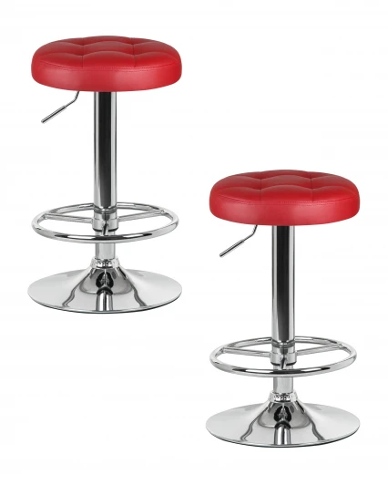 LM-5008-N_CH-M_EL-burgundy Набор 2 шт табурет барный DOBRIN BRUNO (бордовый)