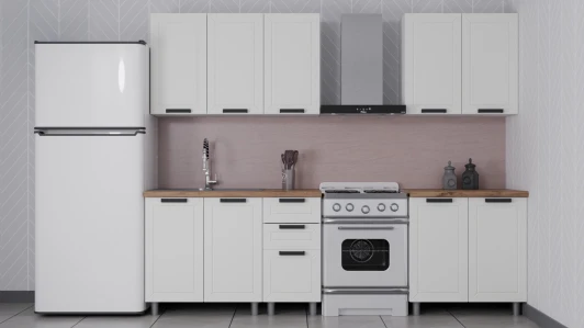 00-00240860 ГК Аленушка 2 м Лилия Молочный/Молочный, черный (без столешницы)