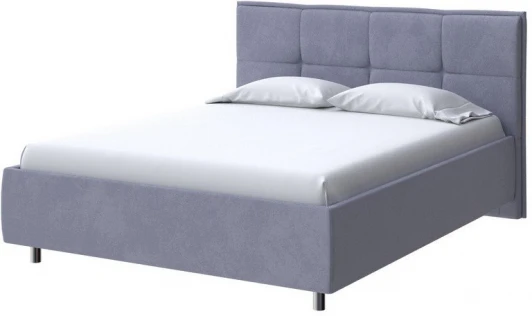 2016228 PROxSON Кровать Lino без основания (Ткань: Велюр Casa Благородный серый) 200x200