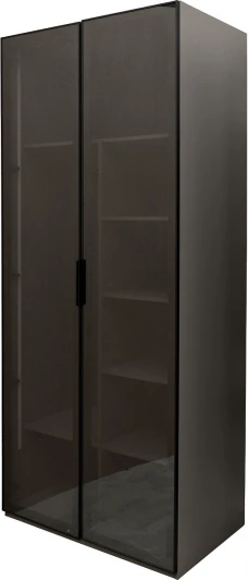 GD-10013-6(тонировка) Шкаф Alto двухд с полками, цвет серый Кобальт, дверцы стекло(тонир) 100*57*228.5см Garda Decor арт.GD-10013-6(тонировка)