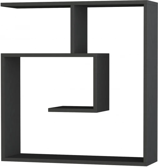 LEV00900 Полка Фигурная LABY SHELF (Дерево/Темно-серый) LEVE