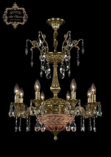 31.19.8.CK125SP.250SP.G.Sp.Amber.White.1D Подвесная люстра Art Classic 31.19 31.19.8.CK125SP.250SP.G.Sp.Amber.White.1D