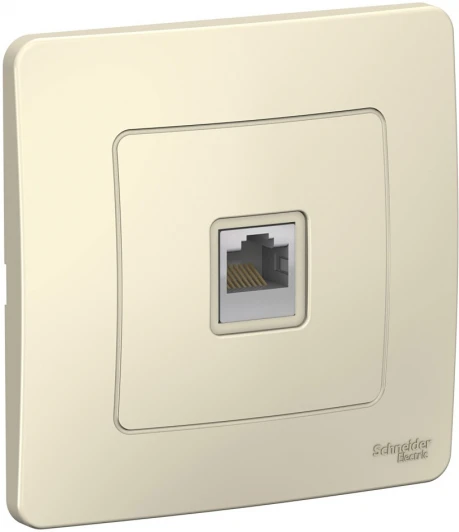 BLNIS045002 Розетка встраиваемая Ethernet RJ-45 (молочный) Systeme Electric Blanca BLNIS045002