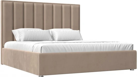 120576 Кровать интерьерная Афродита 180 (Бежевый/Велюр) Лига Диванов арт.120576