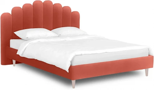 577036 Кровать Queen II Sharlotta L 1600 ОГОГО (арт.577036), (Ткань/Оранжевый)